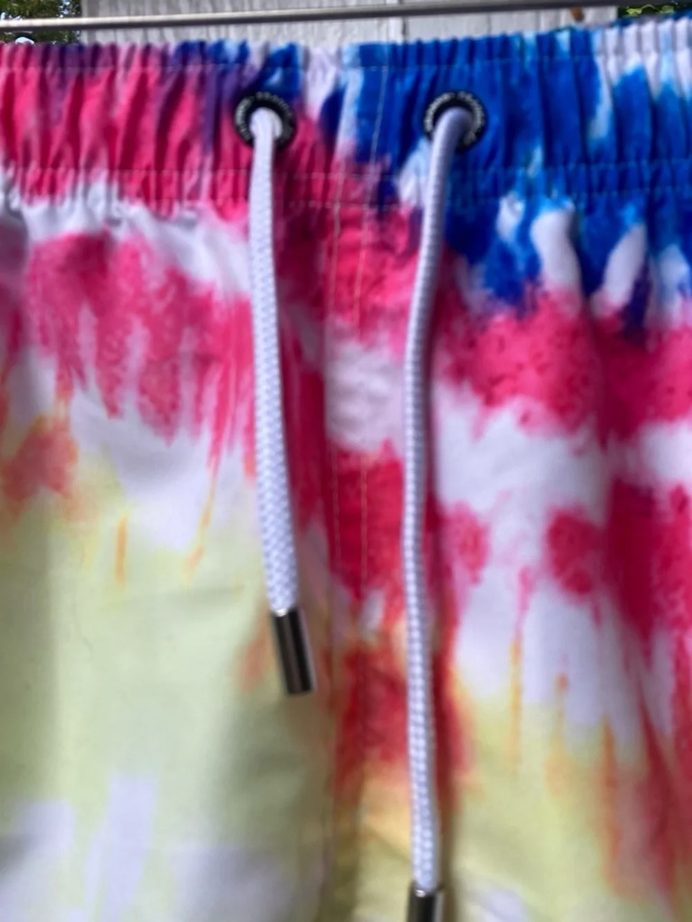 Franks Australia Like New Tie-Dye Multicolor Men's Swim/Beach/Retro VIbe Shorts